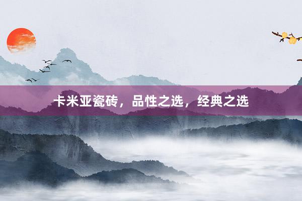 卡米亚瓷砖，品性之选，经典之选